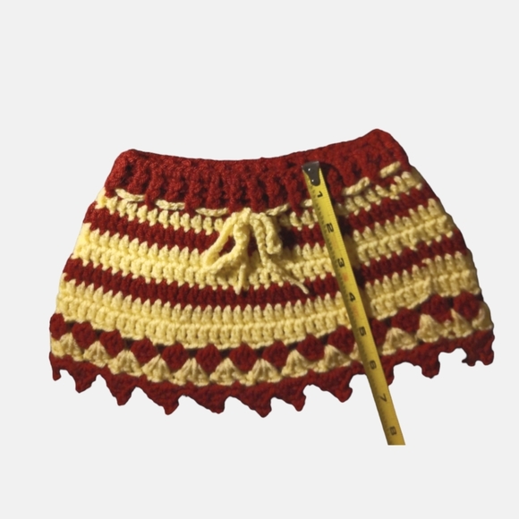 Crochet Cheerleader Skirt Handmade Toddler - Picture 4 of 5